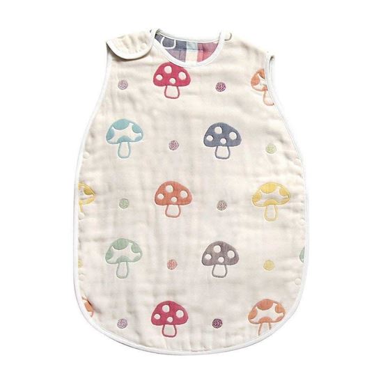 图片 Hoppetta 日本六层纱布蘑菇睡袋婴儿睡袋春秋新生儿防踢被纯棉夏季 0~3岁